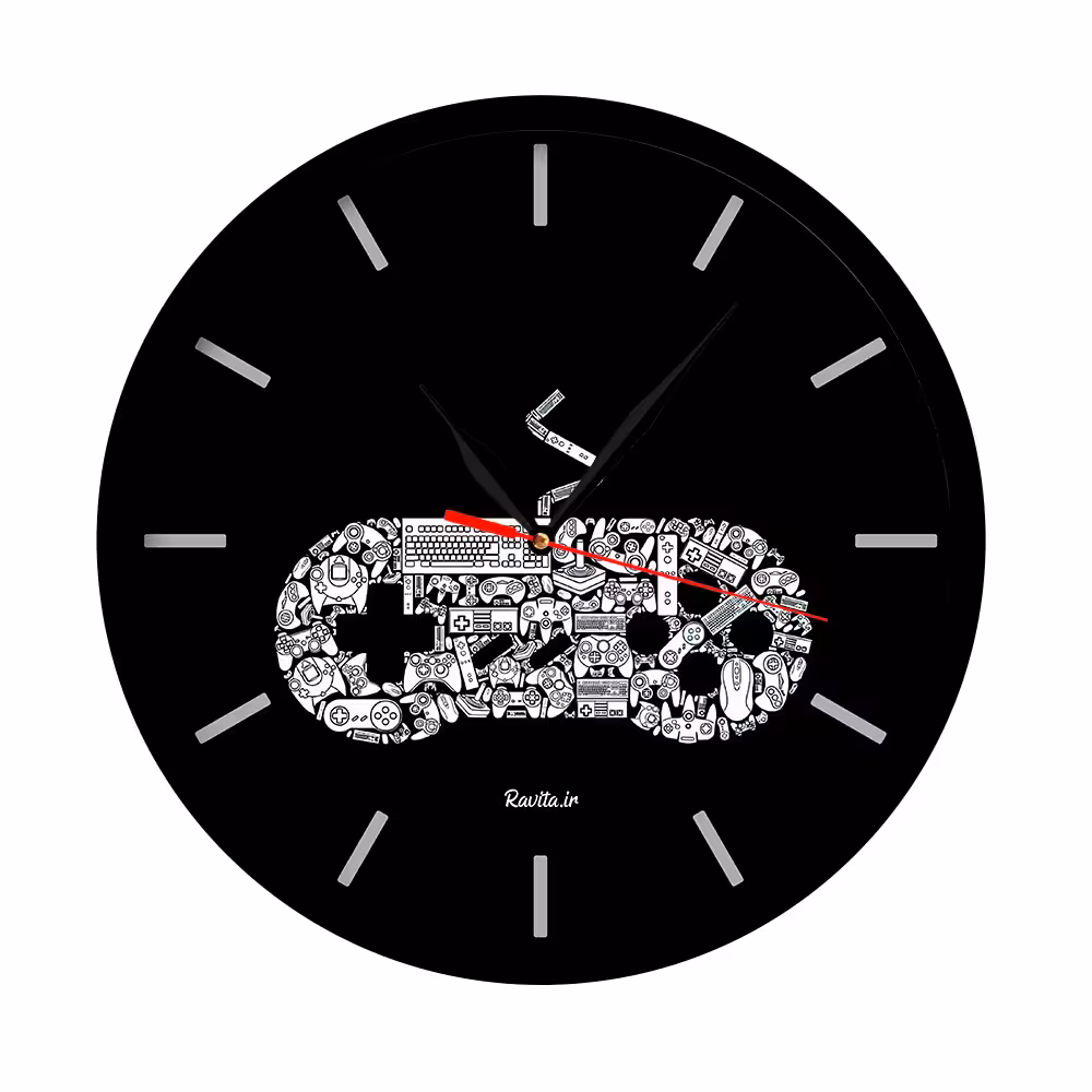 ساعت‌ دیواری راویتا طرح دسته بازی کد 3465