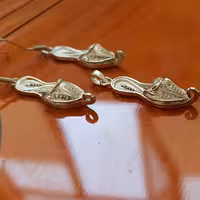 نیم ست نقره ملیله طرح چارق زنجان