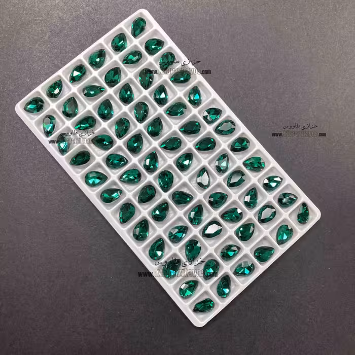 مارکیز اشکی سنگی 7 در 10  ( سبز ) ورق 72 عددی
