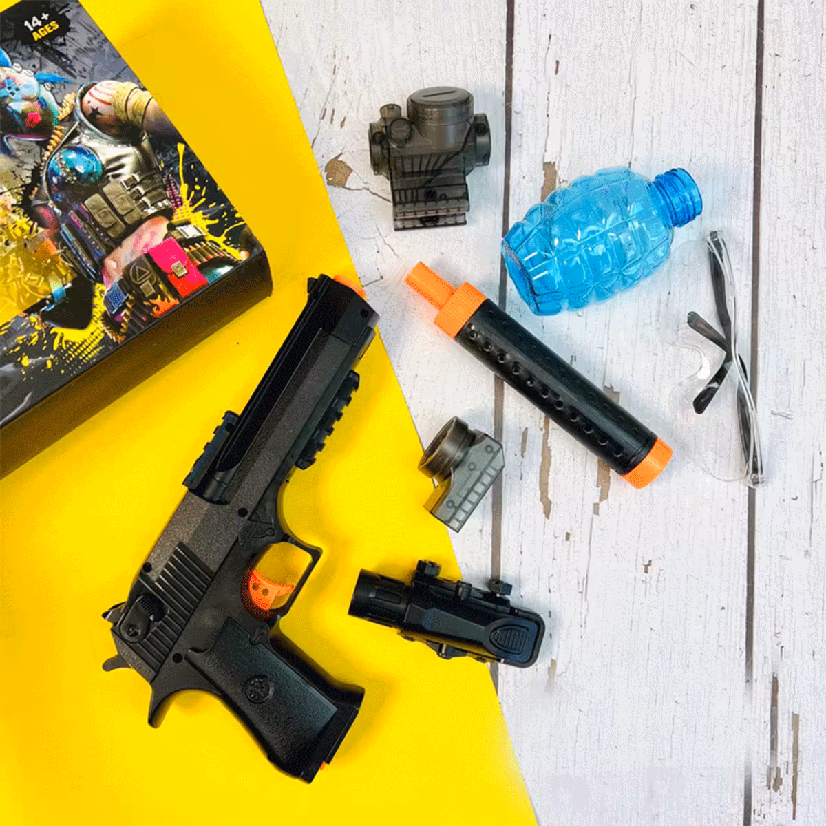 تفنگ تیر ژله ای چراغدار کد X506A