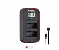 شارژر دوبل باتری با صفحه نمایش KingMa LP-E8 | نگاه شاپ