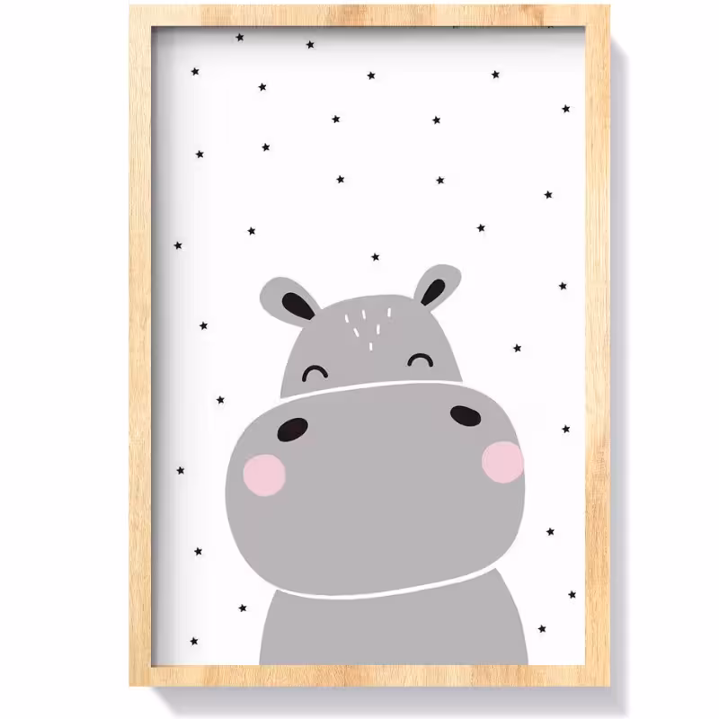 تابلو دکوراتیو اتاق کودک طرح اسب آبی