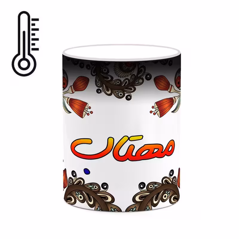 خرید ماگ-لیوان حرارتی اسم مهتاب سنتی گل و بته کد mgh47668
