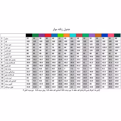 الگو بالاتنه و آستین زنانه مدل 01 متد مولر سایز 32 تا 60