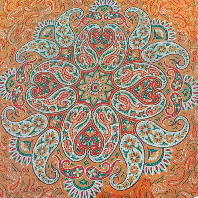 رومیزی ترمه صفائی مدل دایره کد 16.na