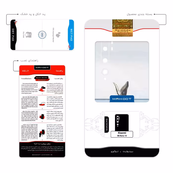 برچسب پوششی ماهوت مدل Collage of Sea Trash مناسب برای گوشی موبایل شیائومی Mi Note 10