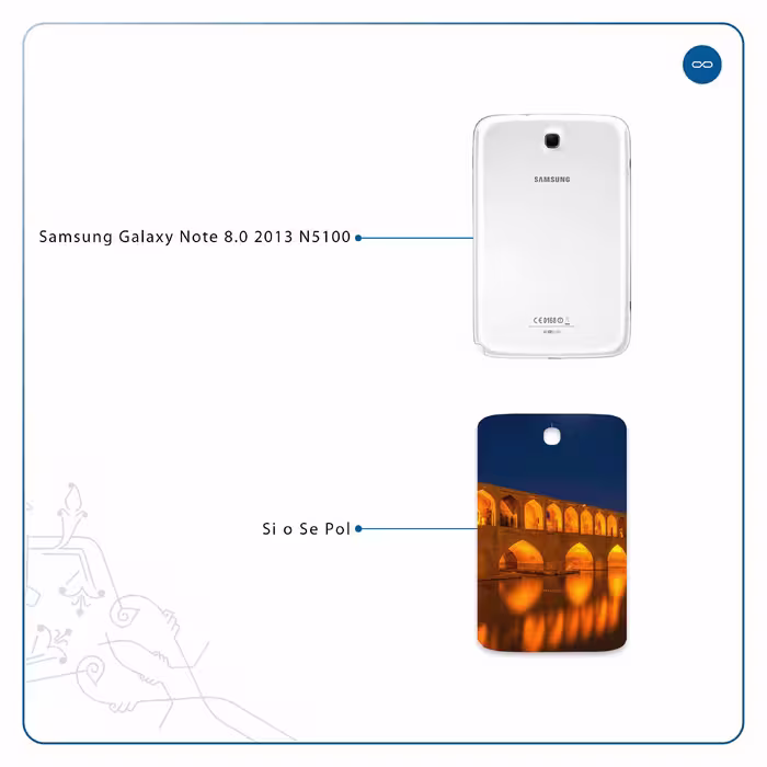 برچسب پوششی ماهوت مدل Si-O-Se-Pol مناسب برای تبلت سامسونگ Galaxy Note 8.0 2013 N5100