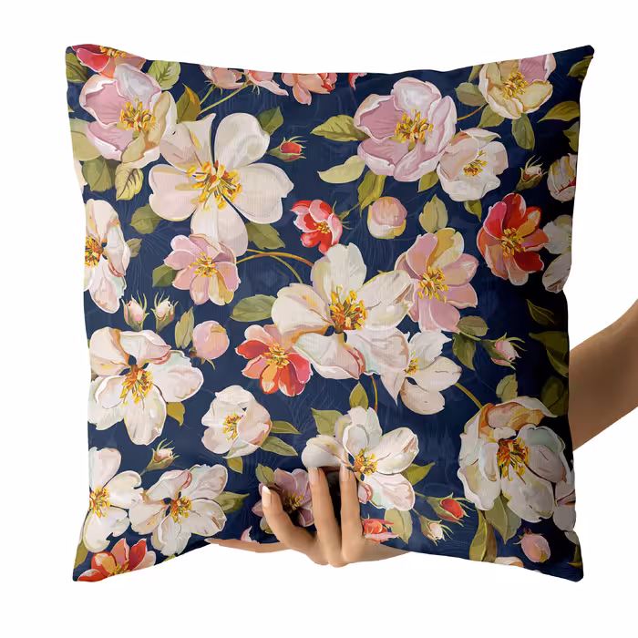 کاور کوسن مدل گل دورو طرح دار کد 1400180