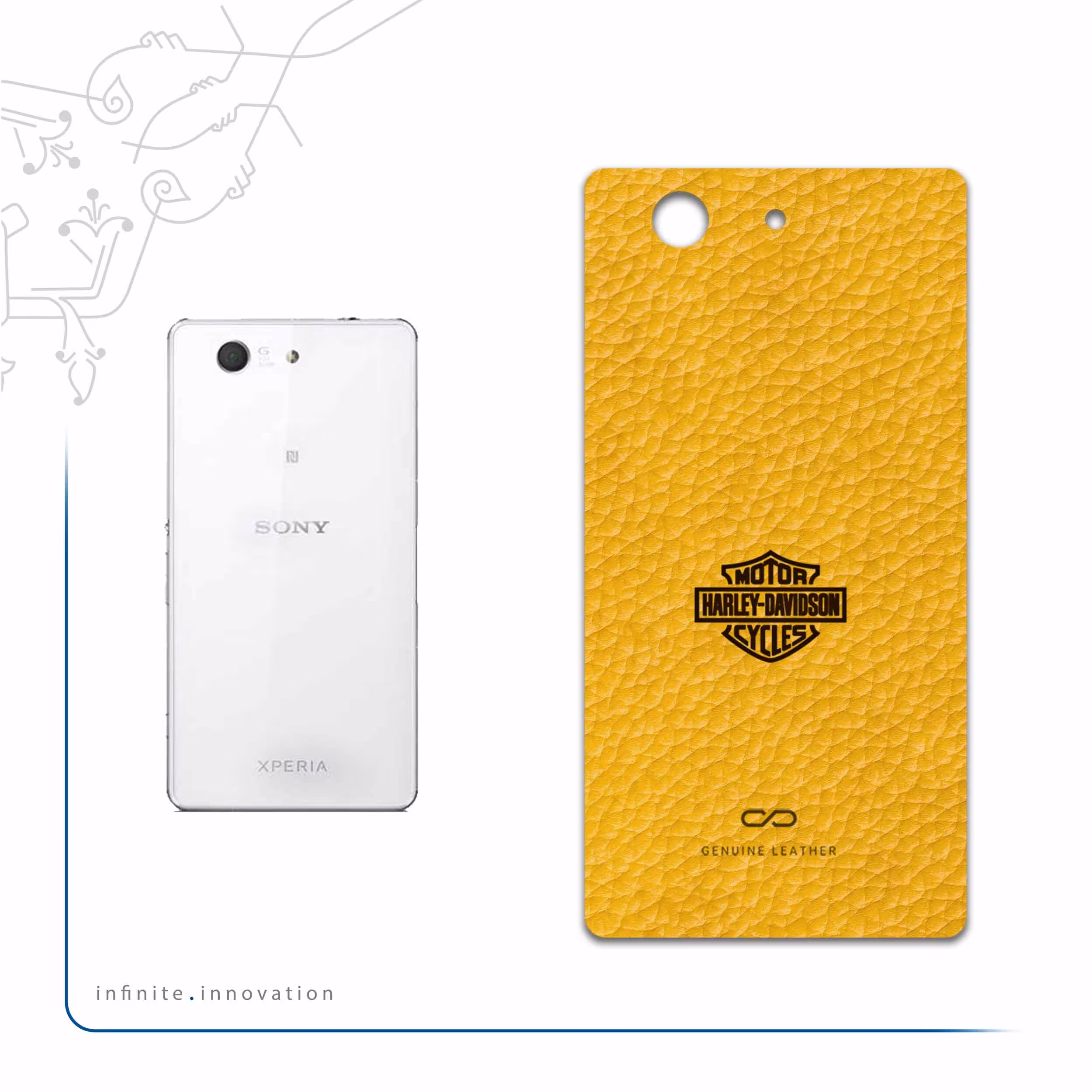 برچسب پوششی ماهوت مدل ML-HRLY_DVDSN مناسب برای گوشی موبایل سونی Xperia Z3 Compact