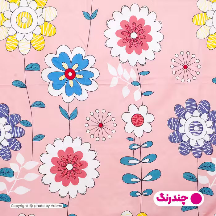ملحفه آدنو مدل پئونی کد CH74 دونفره سایز 170x240 سانتی متر