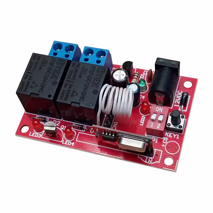 برد و ریموت کنترل دو کانال مدل 433MHZ