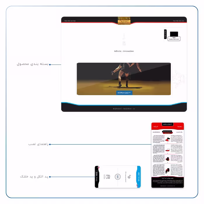 برچسب پوششی ماهوت مدل Wrestling مناسب برای تبلت اپل iPad Air 2 2014 A1567