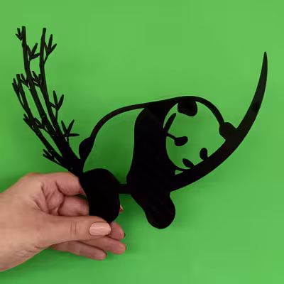 دیوارکوب مدل پاندا و درخت بامبو کد 63-13