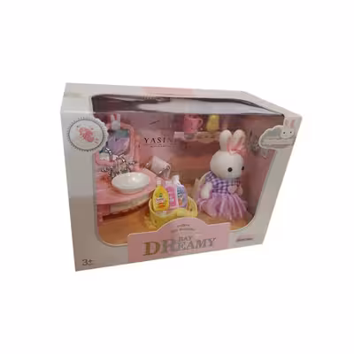 اسباب بازی خانه عروسکی مدل خرگوش طرح سرویس حمام کد 22
