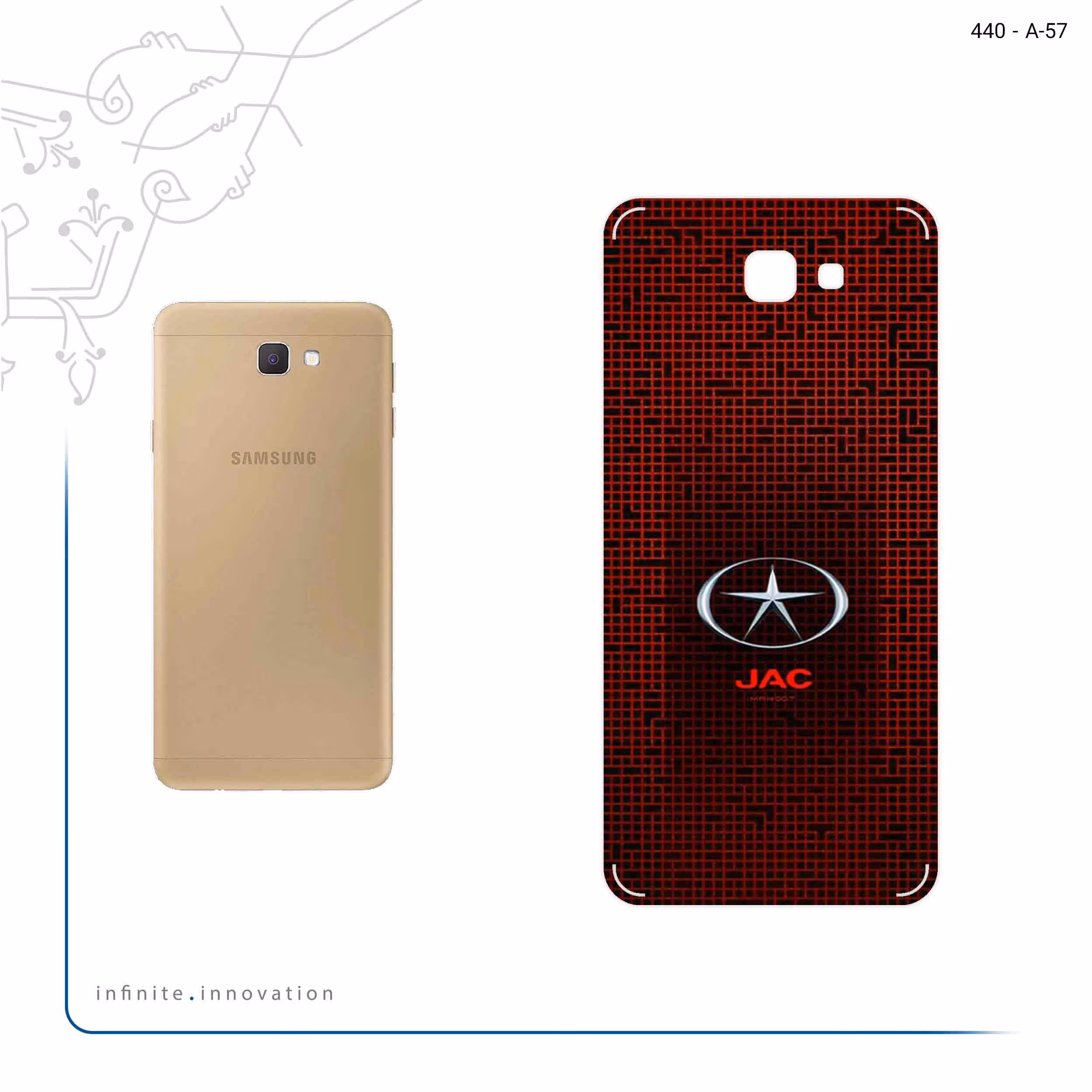 برچسب پوششی ماهوت مدل JAC مناسب برای گوشی موبایل سامسونگ Galaxy J5 Prime