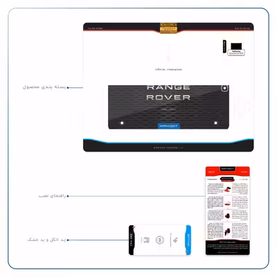 برچسب پوششی ماهوت مدل Range-Rover-Logo مناسب برای تبلت سامسونگ Galaxy Tab S2 9.7 2016 T819N