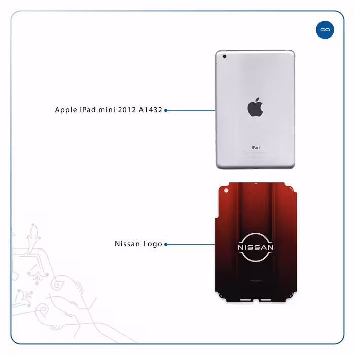 برچسب پوششی ماهوت مدل Nissan-Logo مناسب برای تبلت اپل iPad mini 2012 A1432