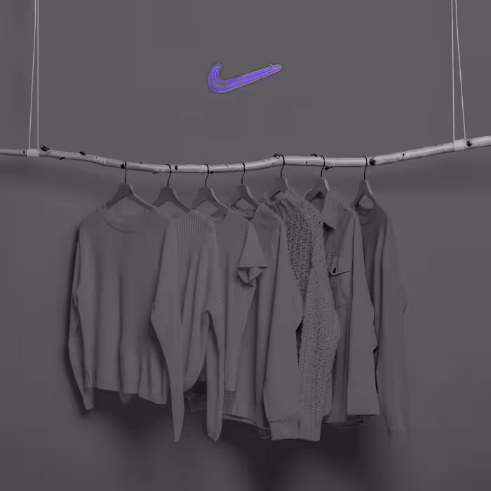 چراغ دیواری نئون دیزاین طرح Nike_PR
