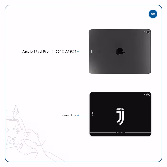 برچسب پوششی ماهوت مدل Juventus مناسب برای تبلت اپل iPad Pro 11 2018 A1934