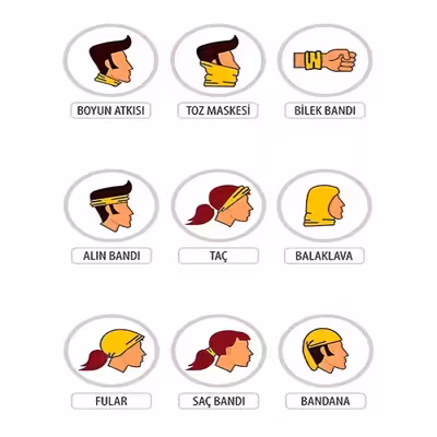 دستمال سر و گردن بنداناکس مدل ORGN-7003