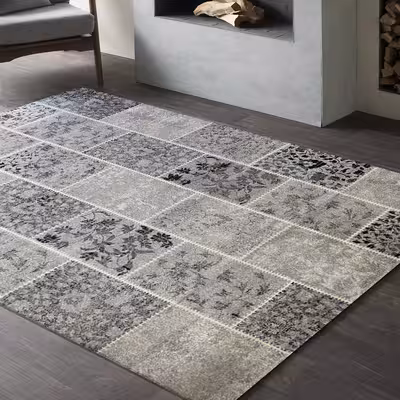 فرش ماشینی ساوین کد 4121 زمینه نقره ای