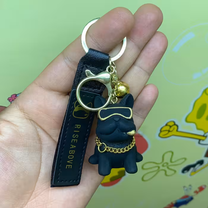 جاکلیدی مدل سیلیکونی طرح سگ بولداگ بازیگوش