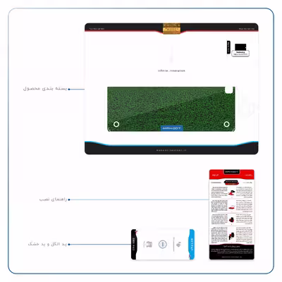 برچسب پوششی ماهوت مدل Green-Holographic مناسب برای تبلت سامسونگ Galaxy Tab A 9.7 2015 T550