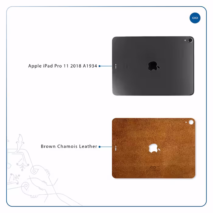 برچسب پوششی ماهوت مدل Brown-Chamois-Leather مناسب برای تبلت اپل iPad Pro 11 2018 A1934