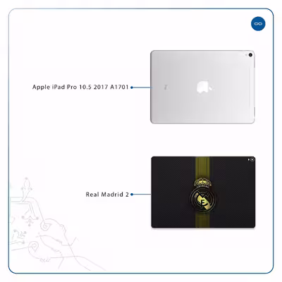 برچسب پوششی ماهوت مدل Real-Madrid-2 مناسب برای تبلت اپل iPad Pro 10.5 2017 A1701