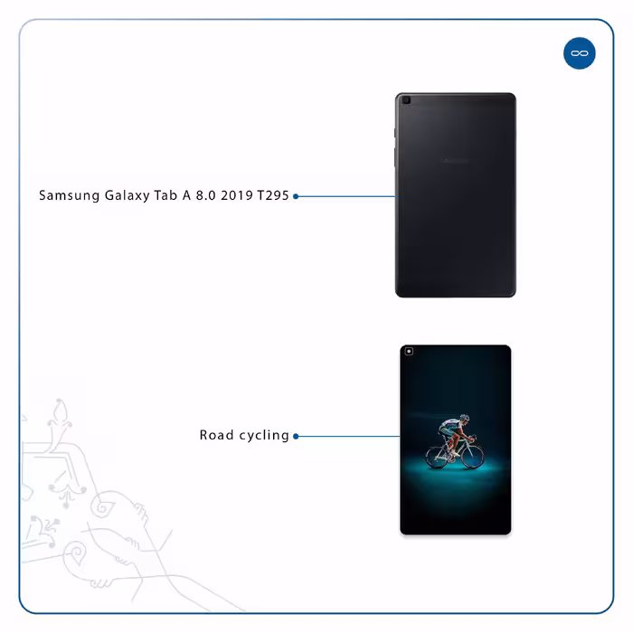 برچسب پوششی ماهوت مدل Road cycling مناسب برای تبلت سامسونگ Galaxy Tab A 8.0 2019 T295