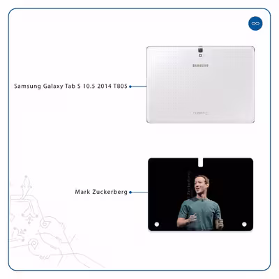 برچسب پوششی ماهوت مدل Mark Zuckerberg مناسب برای تبلت سامسونگ Galaxy Tab S 10.5 2014 T805
