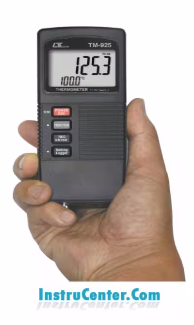 ترمومتر تماسی دیجیتال دوکاناله مدل TM-925 ساخت کمپانی لوترون