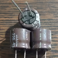 خازن 63 ولت 220 میکرو فاراد Nichicon 63V 220uF