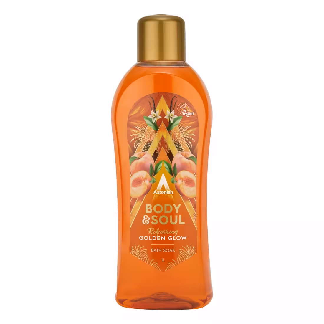 شامو بدن استونیش مدل Golden Glowبا رایحه هلو950میلASTONISH