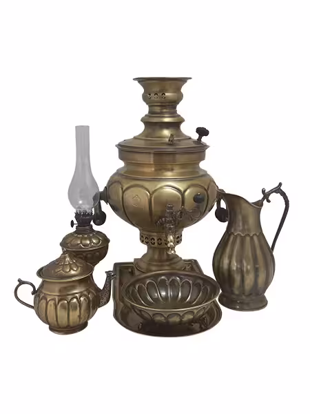 سماور ذغالی آنتیک قل دار