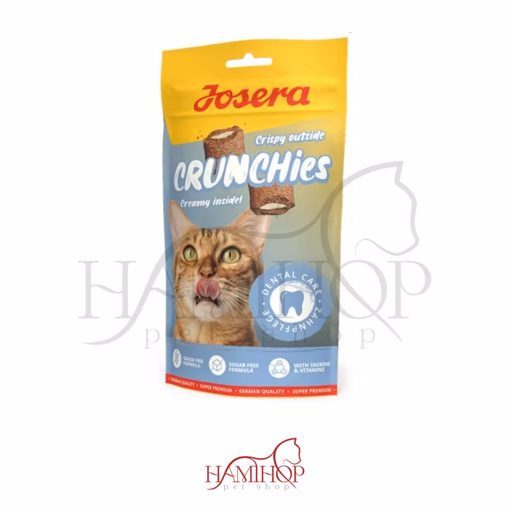 کرانچی گربه برند جوسرا  دنتال حجم 60گرم  CRUNCHIES JOSERA CAT DENTAL
