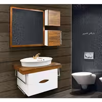 روشویی کابینت دار سیلور چوب80 سانت