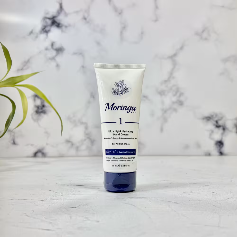کرم دست آبرسان شماره 1 مورینگا مناسب انواع پوست 75 میلی لیتر