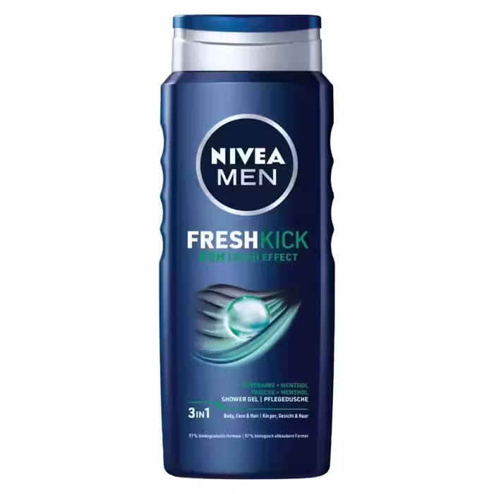 شامپو سر و بدن آقایان نیوآ مدل Freshkick حجم 500 میل