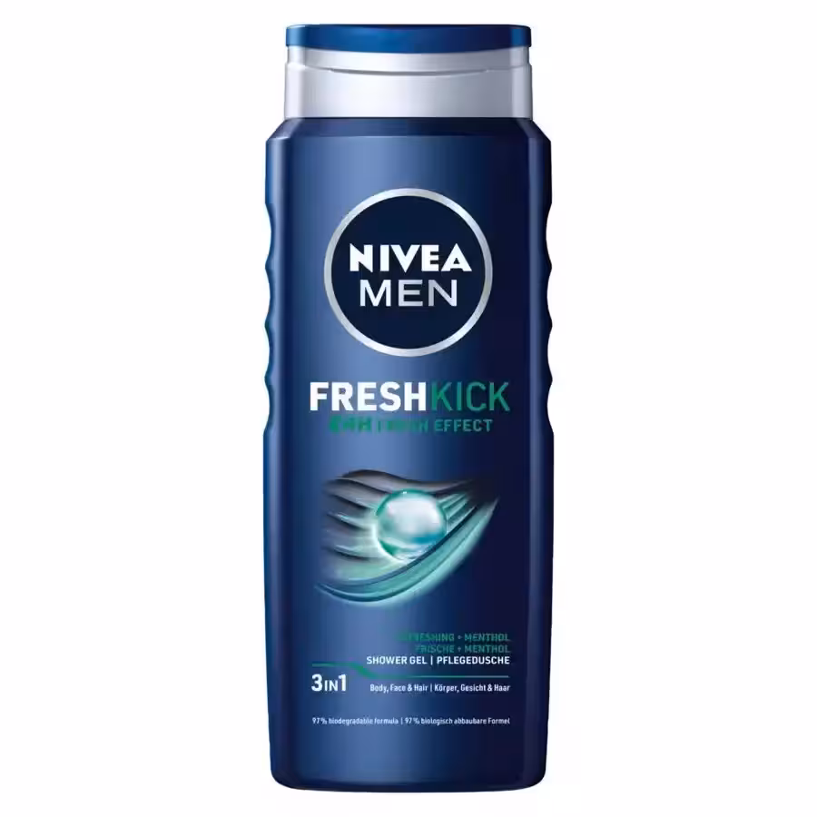 شامپو سر و بدن آقایان نیوآ مدل Freshkick حجم 500 میل