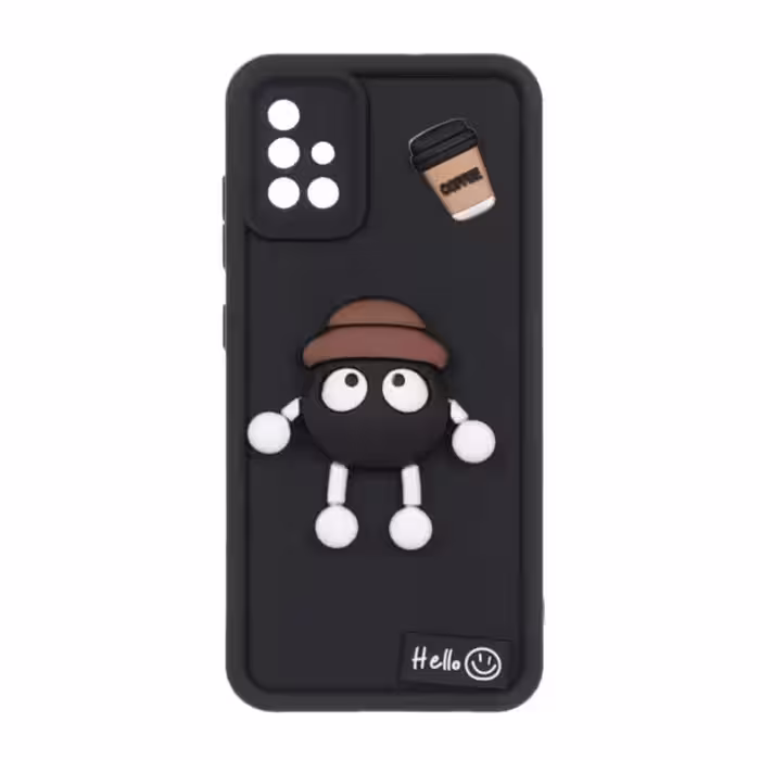 قاب Solid Case برجسته Coffee مدل Samsung Galaxy A51 – مشکی-کد4573