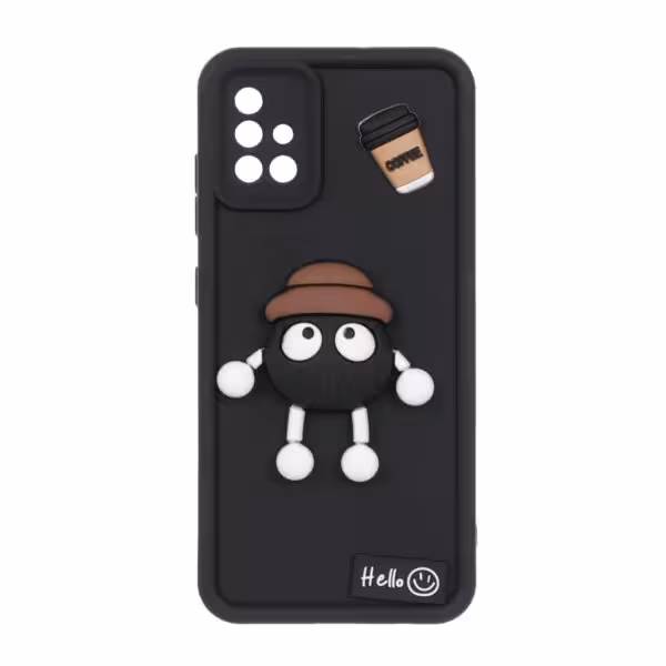 قاب Solid Case برجسته Coffee مدل Samsung Galaxy A51 – مشکی-کد4573