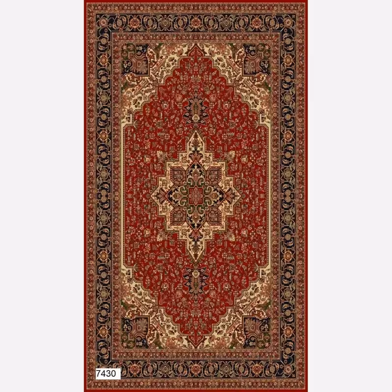 فرش ماشینی 9متری 700شانه طرح بلوچی کاشان مناسب دکوراسیون خاص