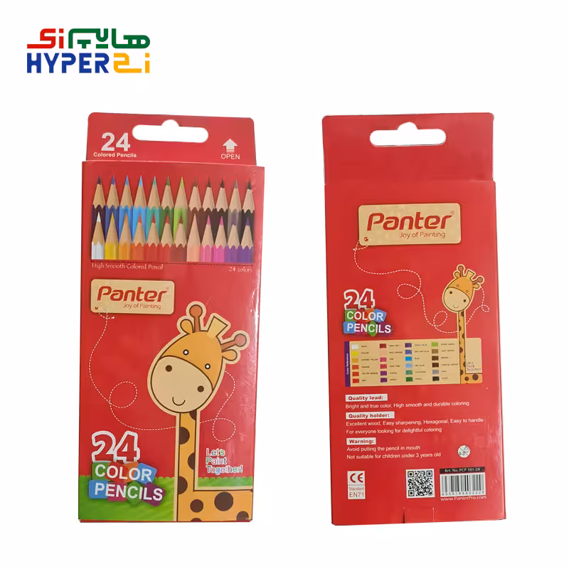 مداد رنگی پنتر 24 رنگ جعبه مقوائیPanter