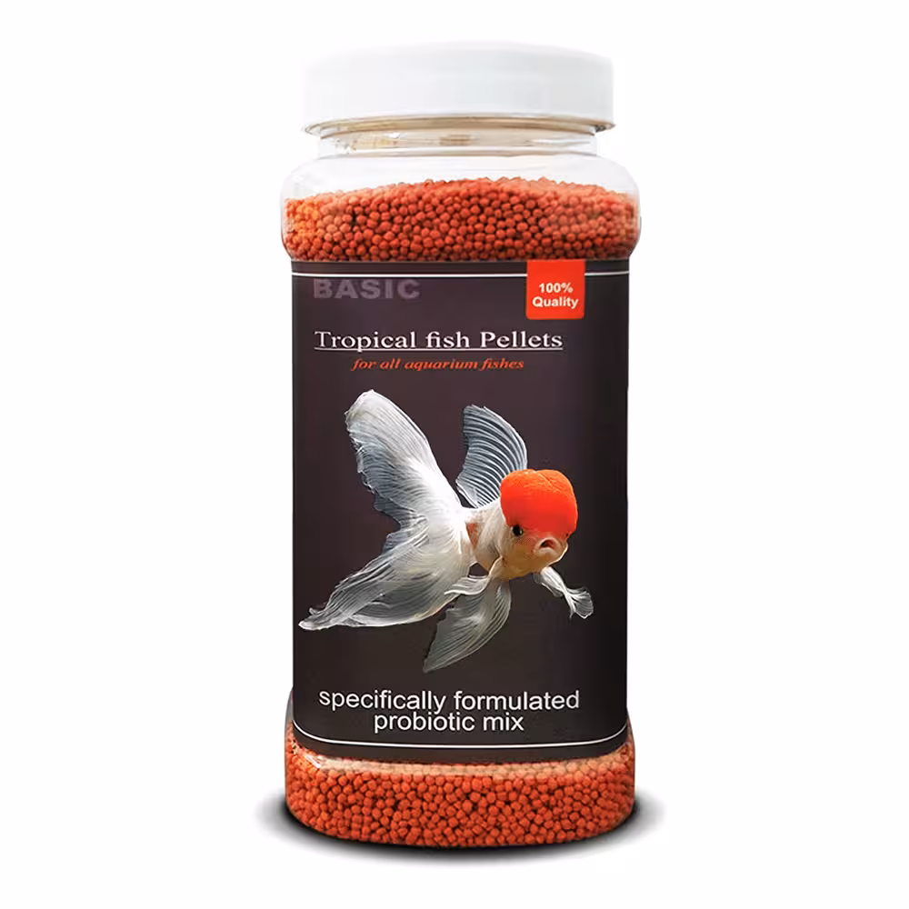 غذای ماهی مدل tropical fish pellets وزن 100 گرم
