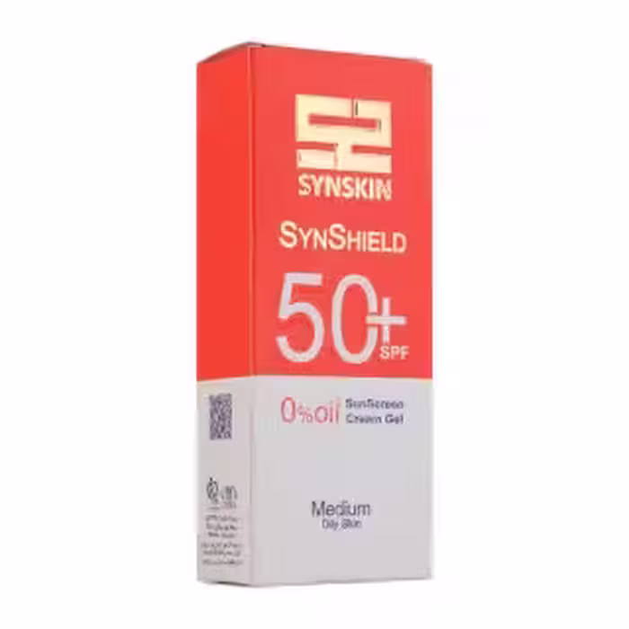کرم ژل ضد آفتاب ساین اسکین رنگی مدل Syn Shield مناسب پوست چرب و مستعد جوش