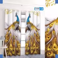 پرده تصویری طرح طاووس برند پرنا