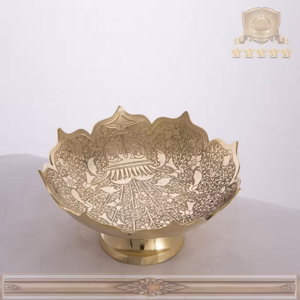 کاسه آجیل خوری برنجی بزرگ 406