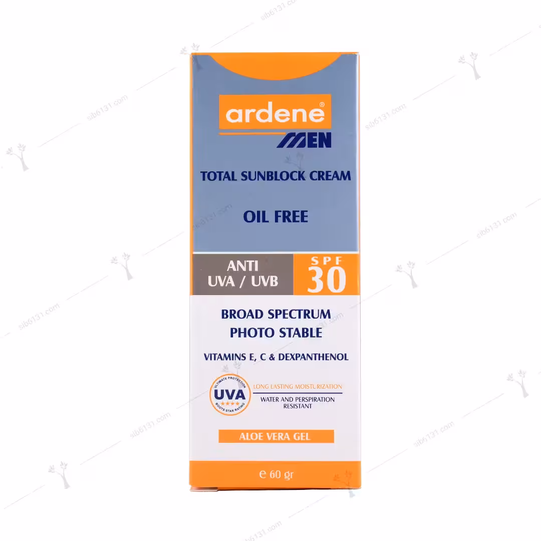 ضد آفتاب مردانه spf 30 آردن فاقد چربی 60 گرمی