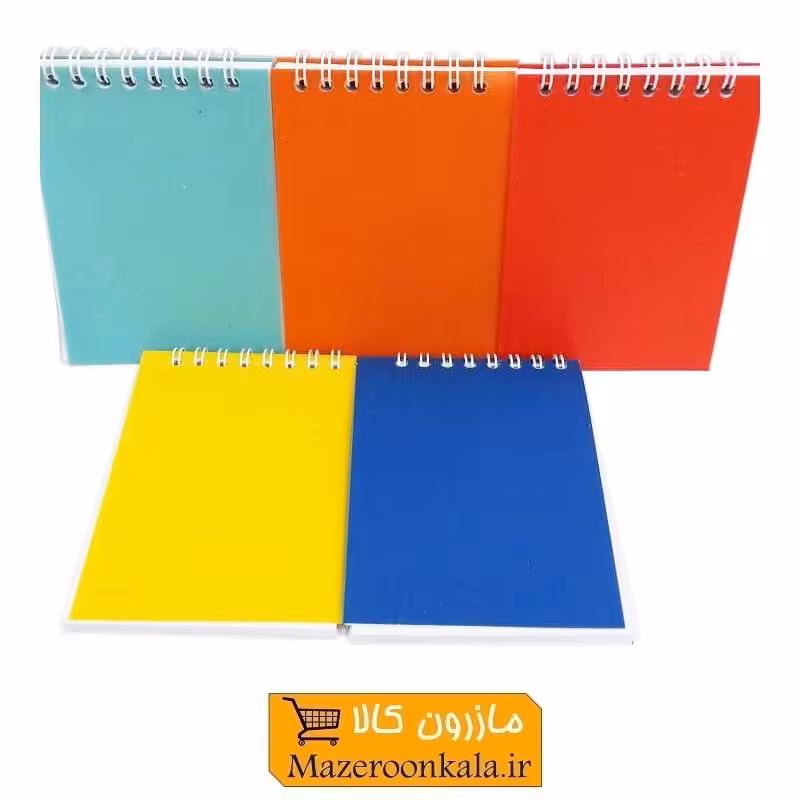 دفترچه یادداشت 50 برگ 1/16 جلد ساده رنگی انعطاف پذیر PP فنری ODT-002